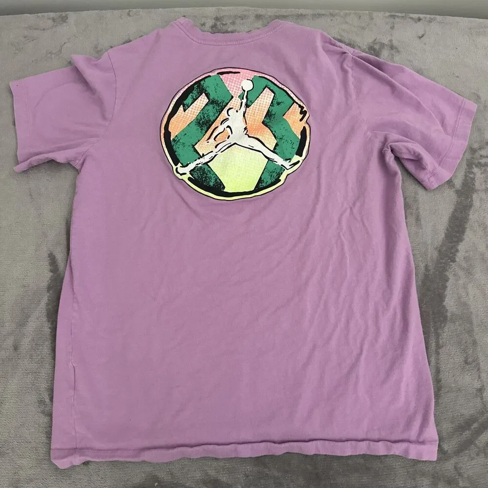 Nike Jordan Air Shirt Retro Style Mens T-Shirt‎ Size Small Standard Fit Purple